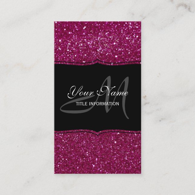 Carte De Visite Parties scintillantes roses (Devant)