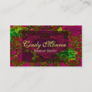Carte De Visite Parties scintillantes rouges de rose de velours