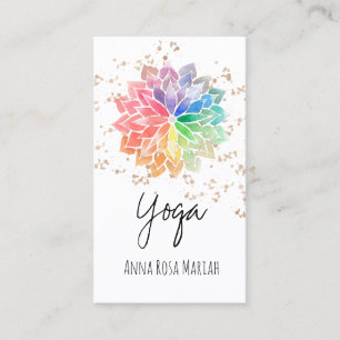 Carte De Visite Parties scintillantes spirituelles de yoga de