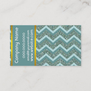 Carte De Visite Parties scintillantes turquoises