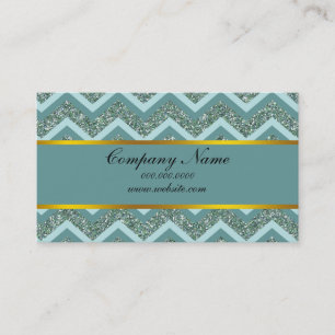 Carte De Visite Parties scintillantes turquoises