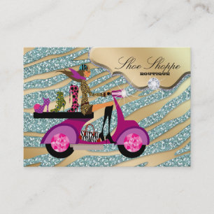 Carte De Visite Parties scintillantes turquoises 8 de bijou de