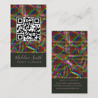 Carte De Visite Party Planner Streamers QR Code