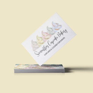 Carte De Visite Party Sparkle Cookies Boulangerie Cupcake