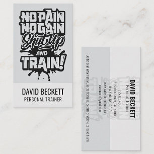 Carte De Visite Pas de douleur Pas de gain Fitness Trainer personn