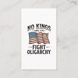Carte De Visite Pas de rois depuis 1776 Lutte contre l'oligarchie 