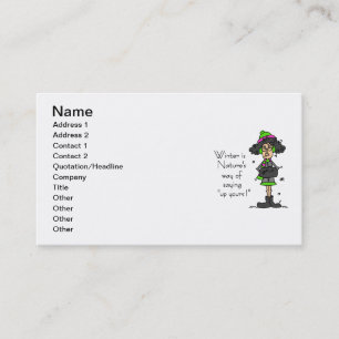 Carte De Visite Pas un fan d'hiver