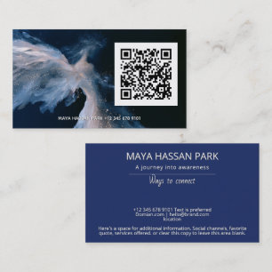 Carte De Visite Passage Céleste   Ange ailé code QR