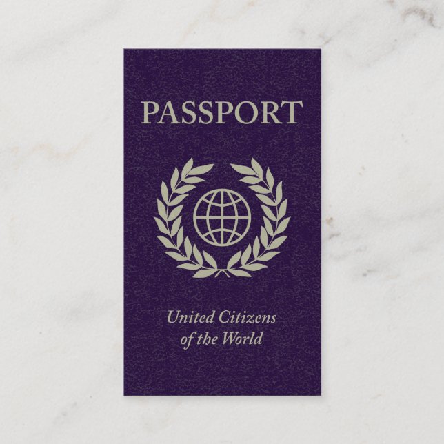 Carte De Visite passeport pourpre (Devant)
