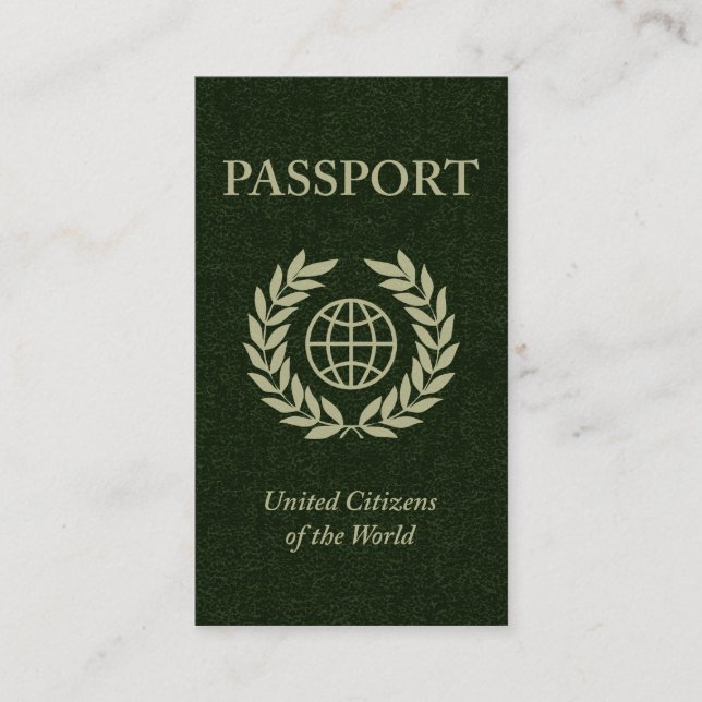Carte De Visite passeport vert (Devant)