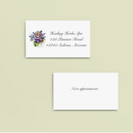 Carte De Visite Passionné Purple Passion Fleur