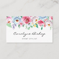 Pastel Aquarelle Fleurs de printemps Floral Garlan