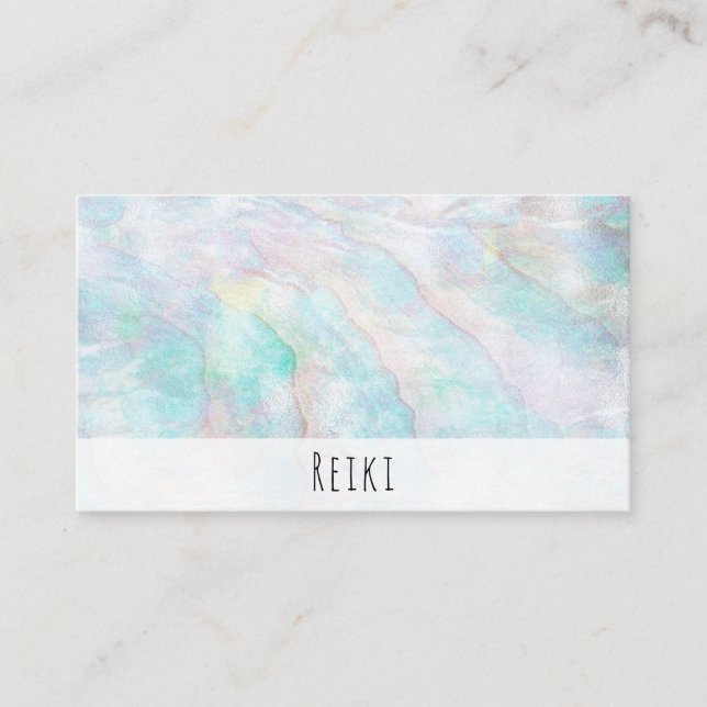 Carte De Visite *~* Pastel Arc-en-ciel Reiki Yoga Healing (Devant)