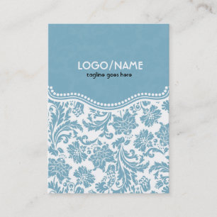 Carte De Visite Pastel Blu & Blanc Vintage Floral à Customise de D