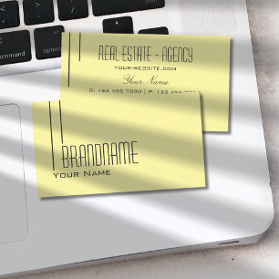 Carte De Visite Pastel clair jaune moderne Simple et professionnel