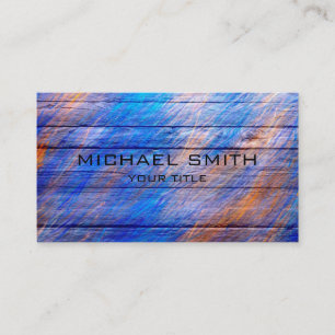 Carte De Visite Pastel Coloré sur bois