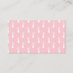 Carte De Visite Pastel Couleur Bunny Motif rose Arrière - plan ani