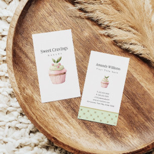 Carte De Visite Pastel Cupcake Sweet Traitements Boulangerie Aquar