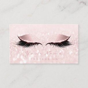 Carte De Visite Pastel de rose de parties scintillantes de mèches