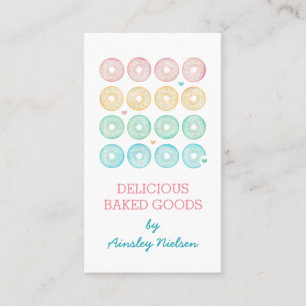 Carte De Visite Pastel Donuts Boulangerie