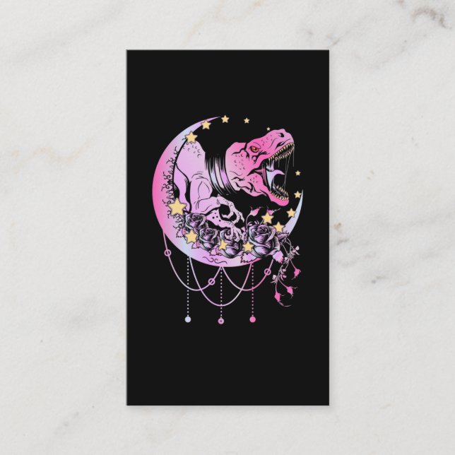 Carte De Visite Pastel Goth Trex Croissant Kawaii Esthétique (Devant)