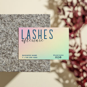 Carte De Visite Pastel Holographique Lash après l'instruction de s