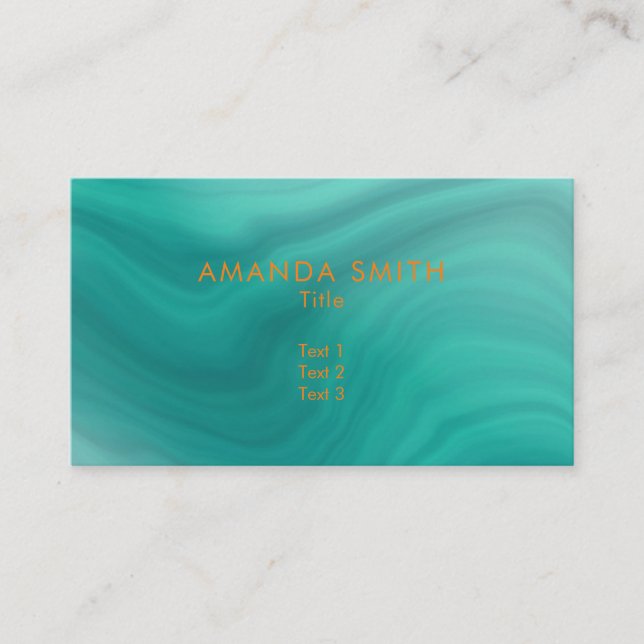 Carte De Visite Pastel Light Turquoise Abstrait (Devant)