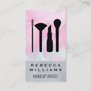 Carte De Visite Pastel Liquid Arrière - plan Jeu de maquillage d