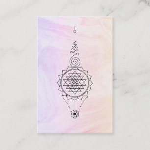 Carte De Visite *~* Pastel Ombre Marbre Reiki Healing Nirvana