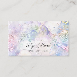 Carte de visite pastel parties scintillant couleur