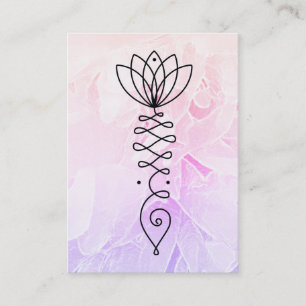 Carte De Visite *~* Pastel Peony Yoga Massage Reiki Lotus Healer