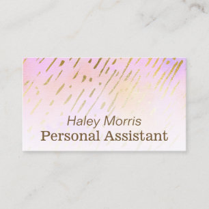 Carte De Visite Pastel Pink Freelance Assistant personnel
