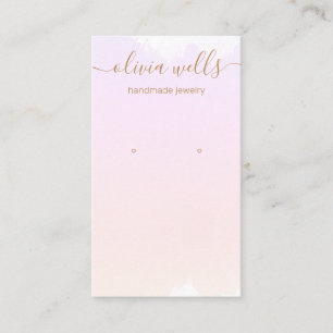 Carte De Visite Pastel Pink Ombre Aquarelle Écran Bus