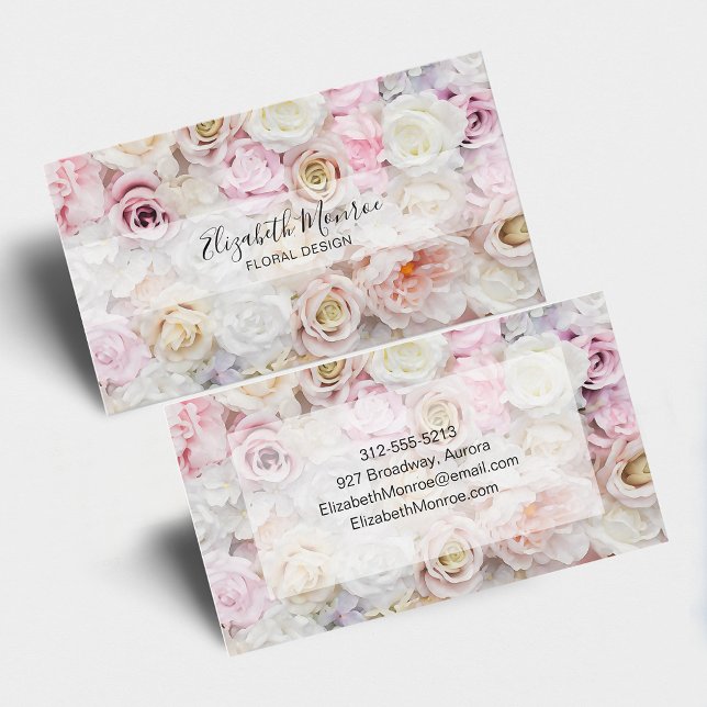 Carte De Visite Pastel Rose Floral Designer (Créateur téléchargé)