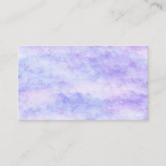 Carte De Visite Pastel Sky Lavender, bleu et rose  (Devant)