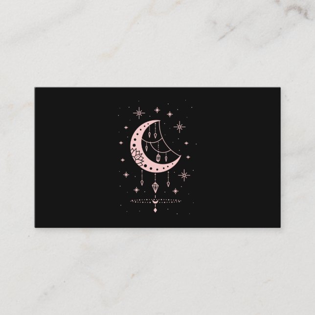 Carte De Visite Pastel spirituel Goth Moon Kawaii (Devant)