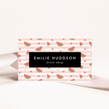 Pastèques Rouges, Coeurs, Bandes, Votre Nom