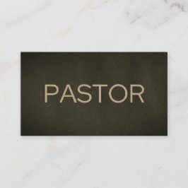 Carte De Visite Pasteur Faded Black Distressed Leather Church