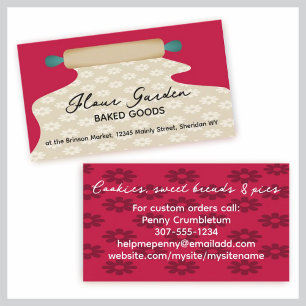 Carte De Visite Pâte à rouleaux pâtisserie boulangerie boulangerie