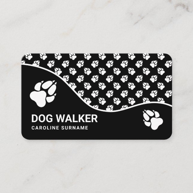 Carte De Visite Pâtes Animales Noires Et Blances Pièces De Chien M (Devant)