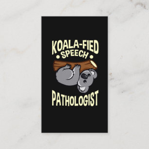 Carte De Visite Pathologiste de la parole Cute Koala Professeur de