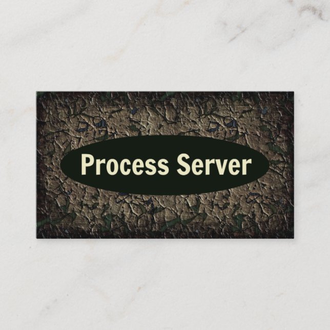 Carte de visite Patiné du serveur de processus (Devant)