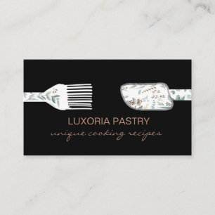 Carte De Visite pâtisserie à la feuille d'eucalyptus spatule rusti