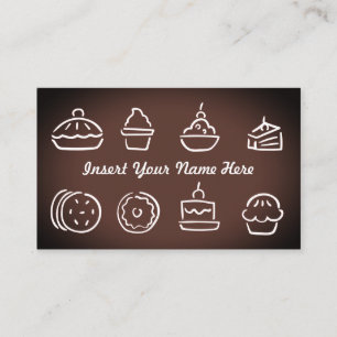 Carte De Visite pâtisserie à pâtisserie sur mesure brun