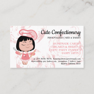Carte De Visite Pâtisserie Boulangerie cuisinier recette Chef