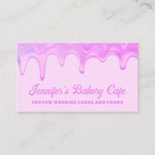 Carte De Visite Pâtisserie Chef Abstrait violet crémeux