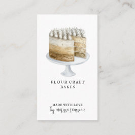 Carte De Visite Pâtisserie Chef Aquarelle Cuisine Blanche Dessert 