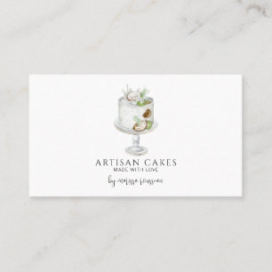 Carte De Visite Pâtisserie Chef Aquarelle Cuisine Business
