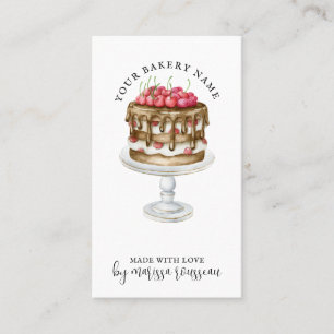 Carte De Visite Pâtisserie Chef Aquarelle Cuisine Dessert