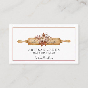 Carte De Visite Pâtisserie Chef Aquarelle Cuisine Ustensiles
